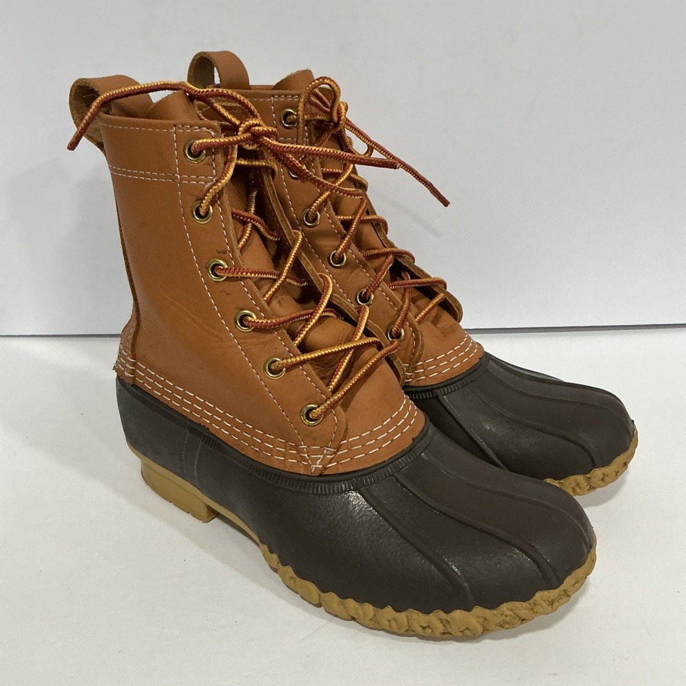 L.L. Bean Duck Bean Boots Women's Size 6 M, Lace Up Waterproof Boot, Made In USA